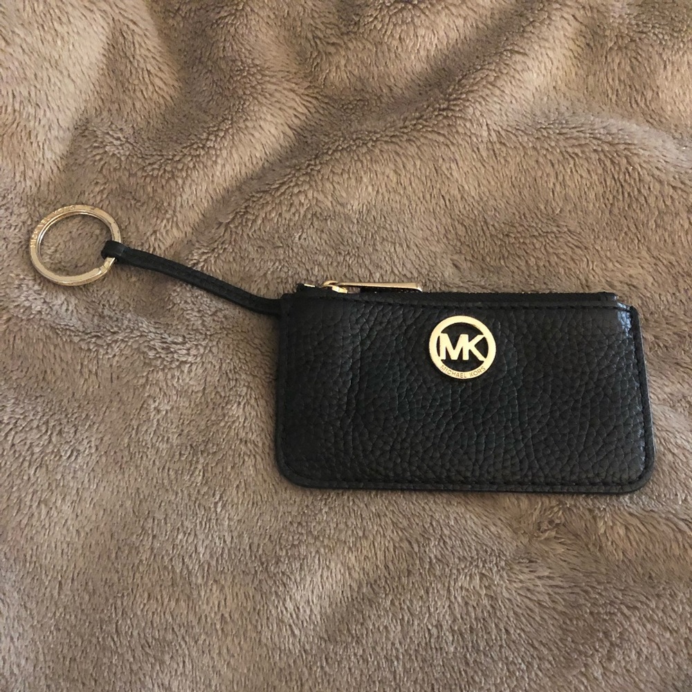 Michael Kors black key/card holder EUC